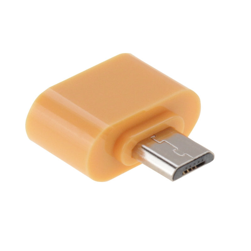 Micro USB 2.0 to USB 2.0 Adapter with OTG Function, For Samsung / Huawei / Xiaomi / Meizu / LG / HTC and Other Smartphones(Yellow)