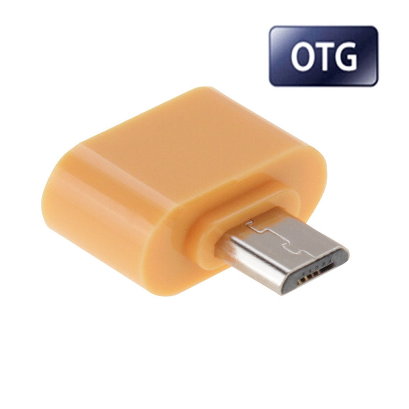 Micro USB 2.0 to USB 2.0 Adapter with OTG Function, For Samsung / Huawei / Xiaomi / Meizu / LG / HTC and Other Smartphones(Yellow)