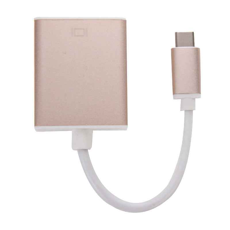 Uniqbuy For USB-C / Type-C 3.1 to VGA Multi-display Adapter Cable,Cable Length: About 10cm(Gold)