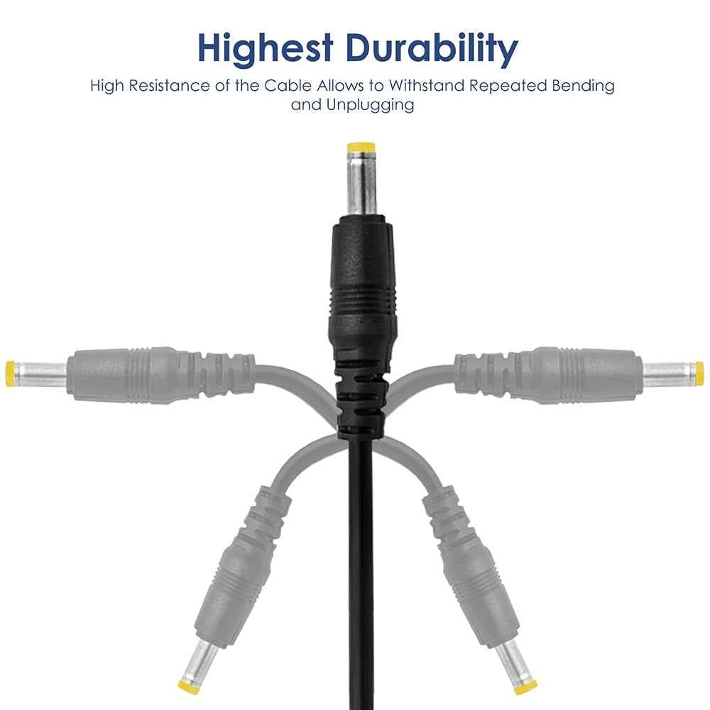 Uniqbuy For USB to 2.5mm DC Charging Cable, Length: 65cm(Black)