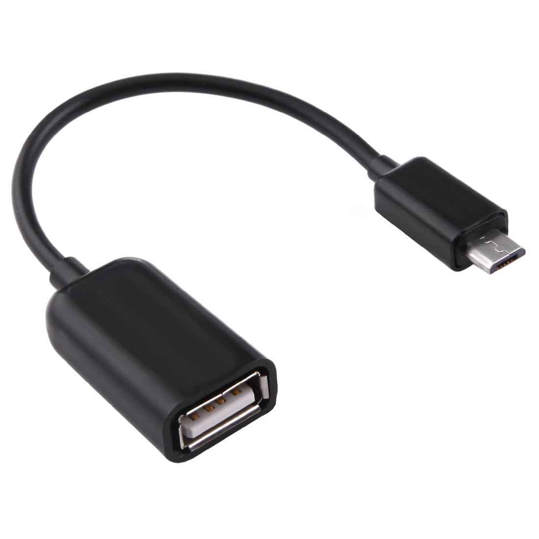 Uniqbuy For High Quality USB 2.0 AF to Micro USB 5 Pin Male Adapter Cable with OTG Function, Length: 15cm(Black)