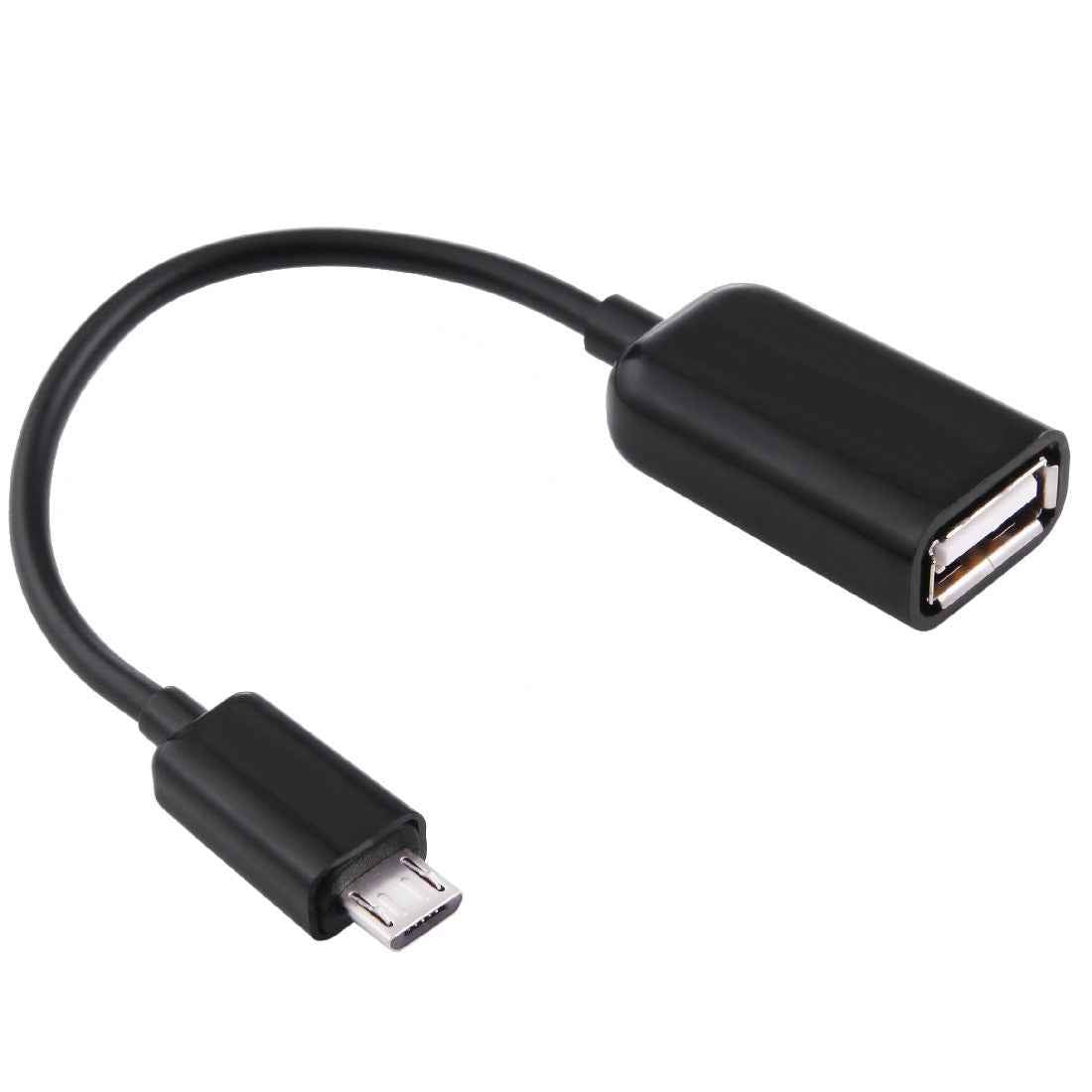 Uniqbuy For High Quality USB 2.0 AF to Micro USB 5 Pin Male Adapter Cable with OTG Function, Length: 15cm(Black)