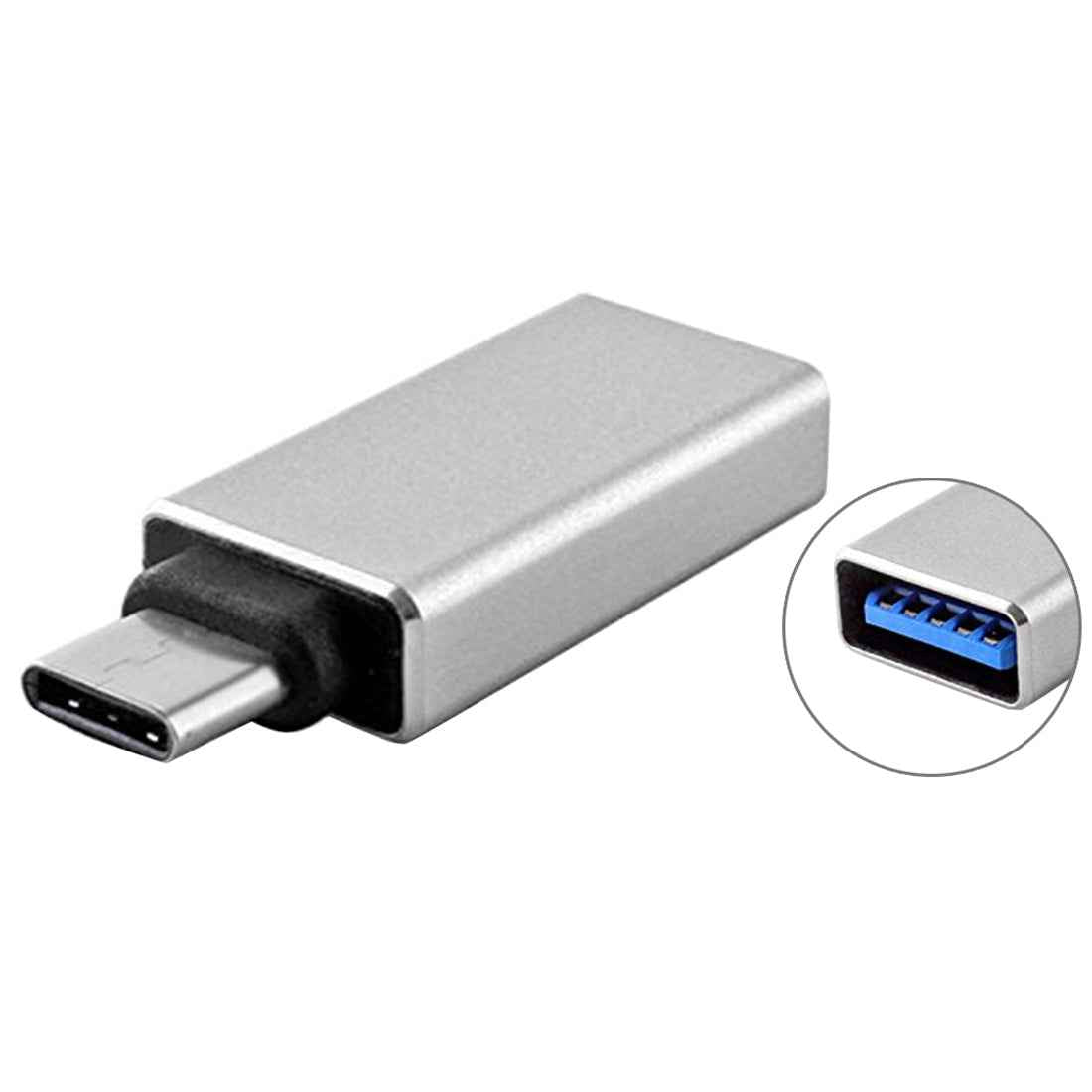 Uniqbuy For USB 3.0 to USB-C / Type-C 3.1 Converter Adapter(Silver)