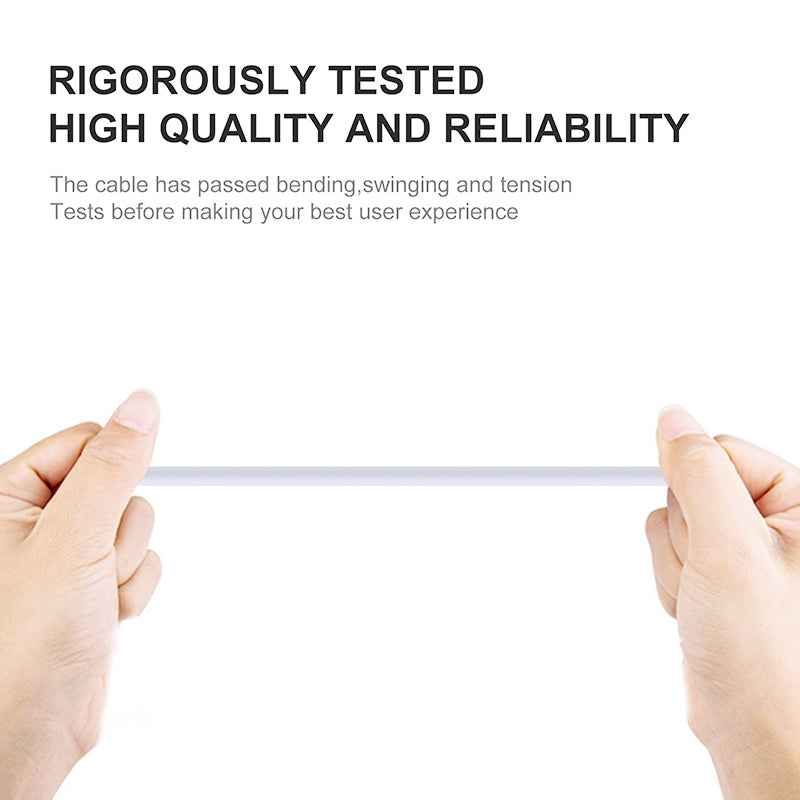 Uniqbuy For Micro USB Data Sync Charger Cable, Cable Length: 1m(White)