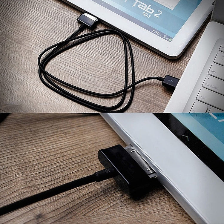 1m 30 Pin to USB Data Charging Sync Cable, For Galaxy Tab 7.0 Plus / Galaxy Tab 7.7 / Galaxy Tab 7 / P1000 / Galaxy Tab 10.1 / P7100 / Galaxy Tab 8.9 / P7300 / Galaxy Tab 10.1 / Galaxy Note 10.1 / Galaxy Note 8.0(Black)