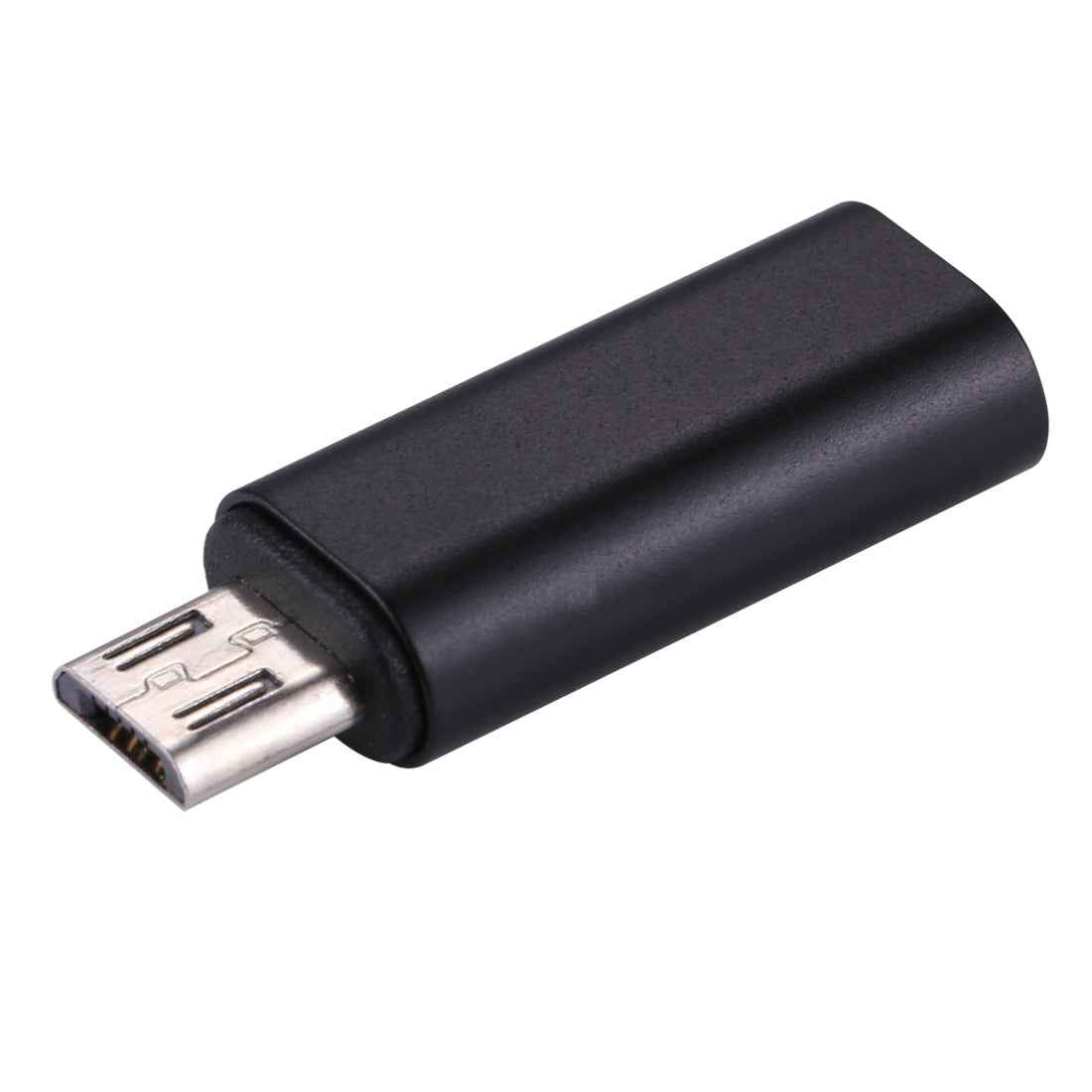 Uniqbuy For 8 Pin Female to Micro USB Male Metal Shell Adapter, For Samsung / Huawei / Xiaomi / Meizu / LG / HTC and Other Smartphones(Black)