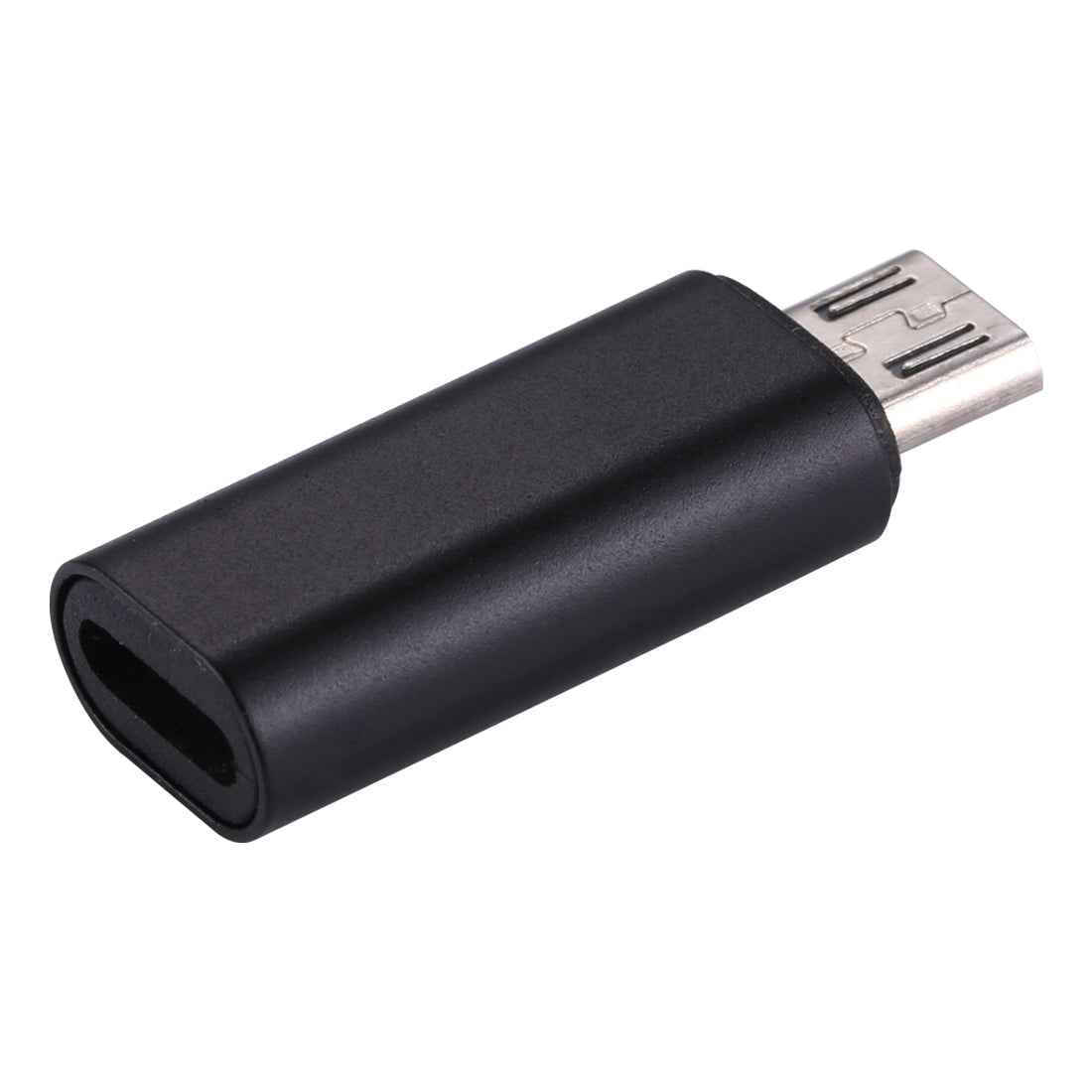 Uniqbuy For 8 Pin Female to Micro USB Male Metal Shell Adapter, For Samsung / Huawei / Xiaomi / Meizu / LG / HTC and Other Smartphones(Black)