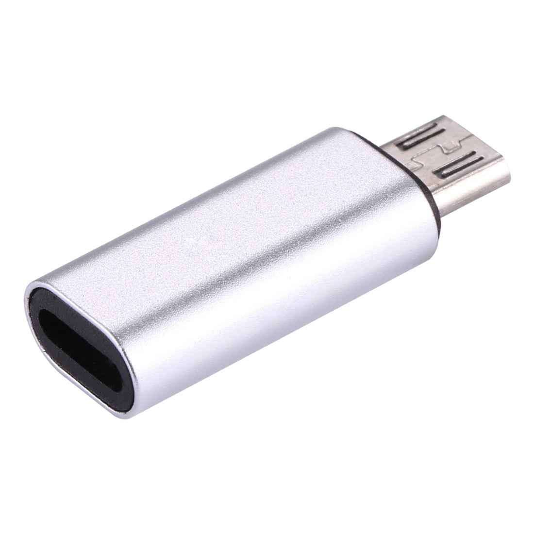 Uniqbuy For 8 Pin Female to Micro USB Male Metal Shell Adapter, For Samsung / Huawei / Xiaomi / Meizu / LG / HTC and Other Smartphones(Silver)
