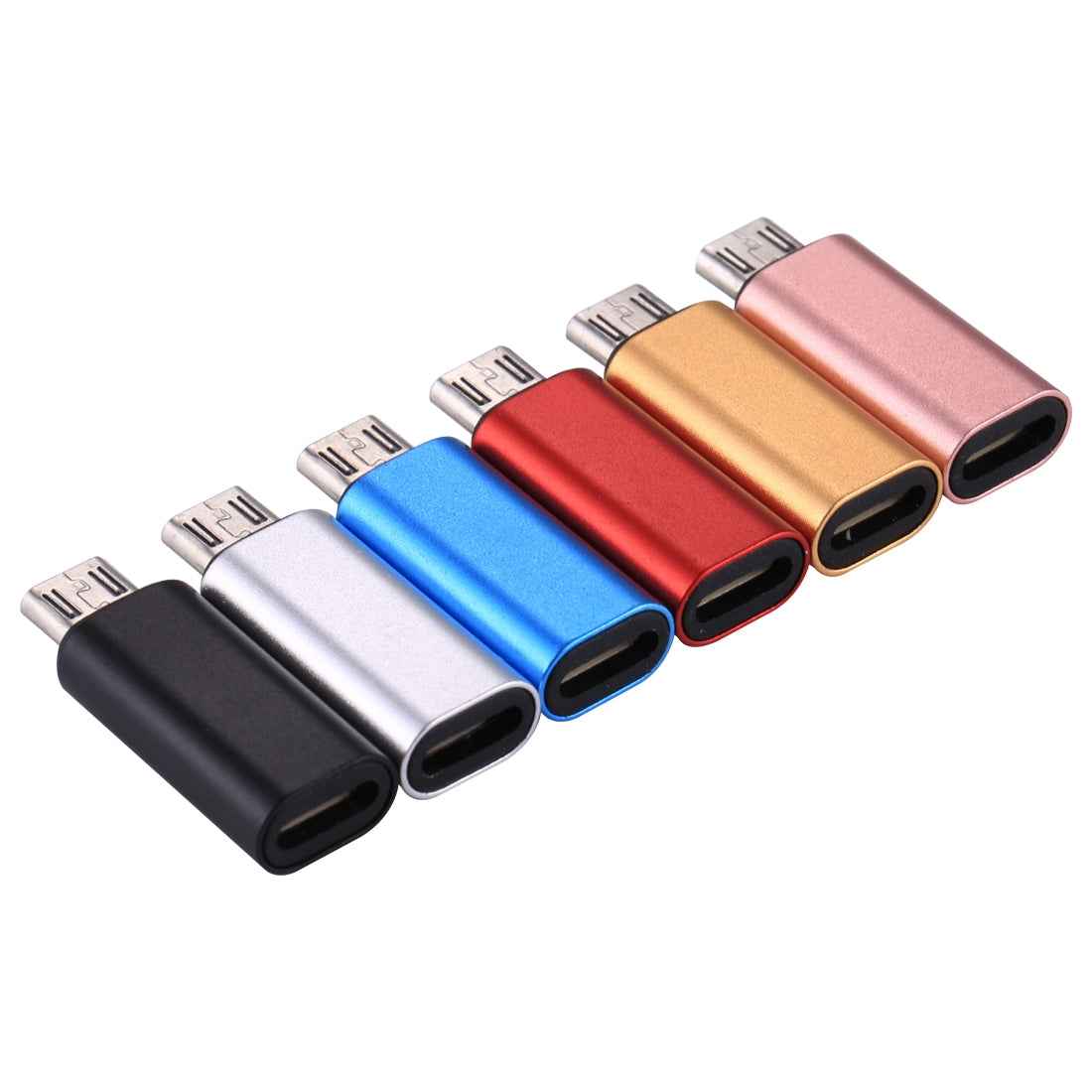 Uniqbuy For 8 Pin Female to Micro USB Male Metal Shell Adapter, For Samsung / Huawei / Xiaomi / Meizu / LG / HTC and Other Smartphones(Black)