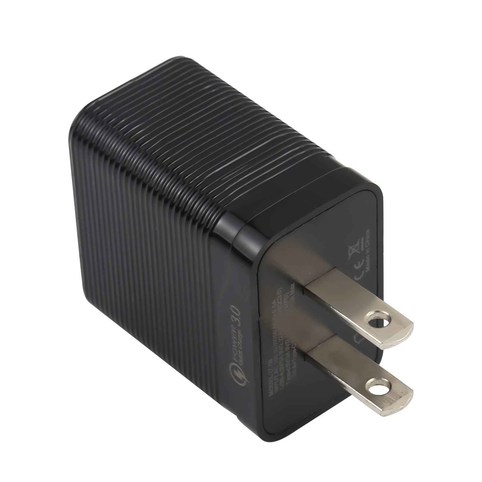Uniqbuy For LZ-728 QC 3.0 USB + PD 20W USB-C / Type-C Fast Travel Charger, US Plug (Black)