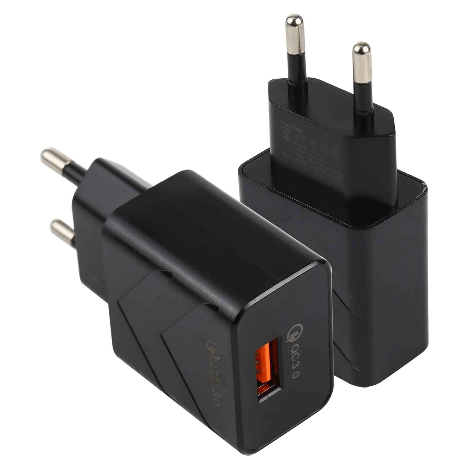 Uniqbuy For LZ-715 18W QC3.0 USB Single Port Fast Travel Charger, EU Plug(Black)