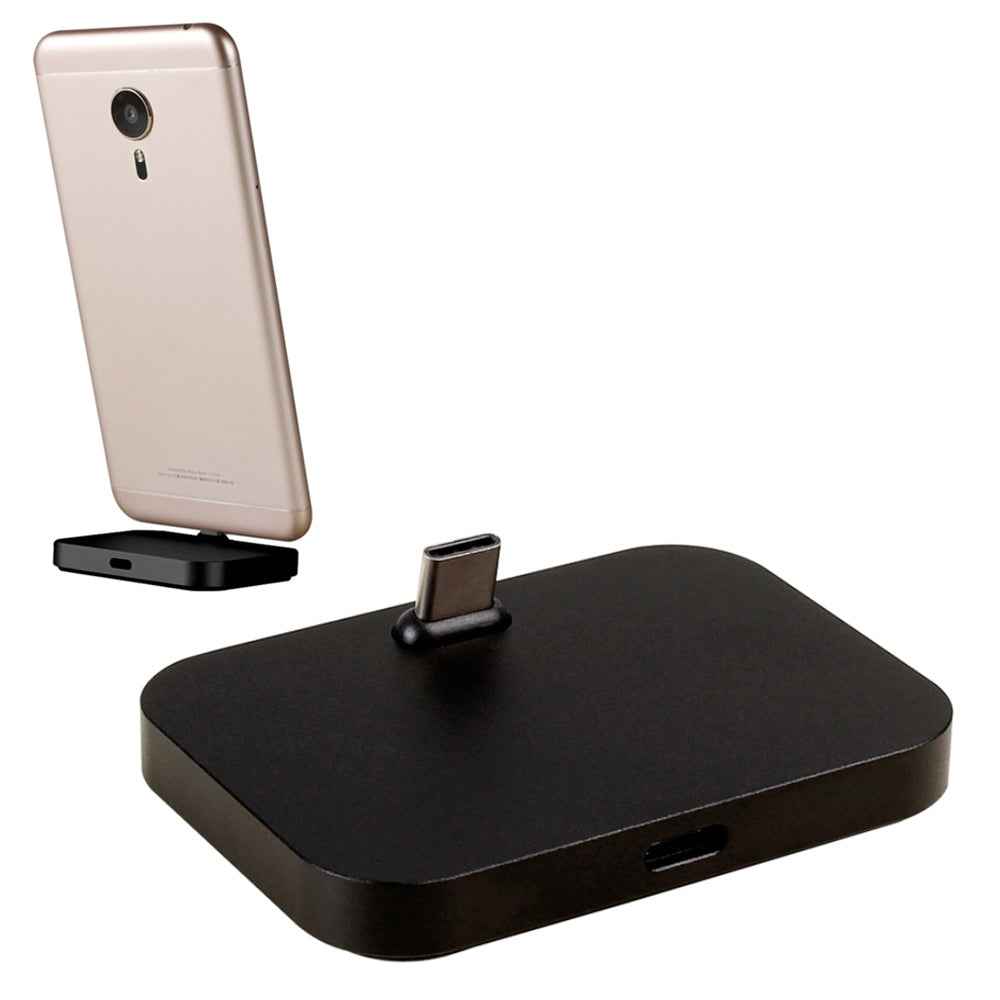 Uniqbuy For USB-C / Type-C Aluminum Alloy Desktop Station Dock Charger(Black)