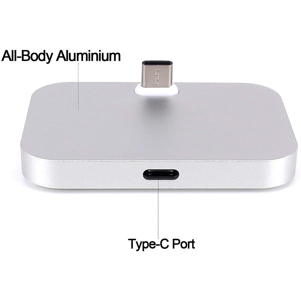 USB-C / Type-C Aluminum Alloy Desktop Station Dock Charger(Pink)