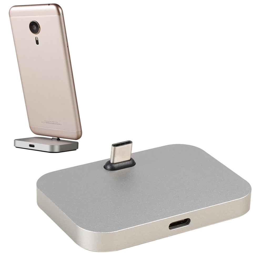 Uniqbuy For USB-C / Type-C Aluminum Alloy Desktop Station Dock Charger(Grey)