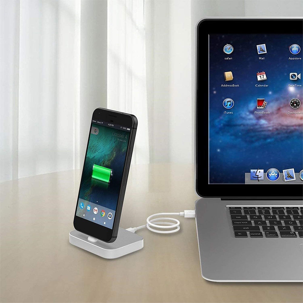 USB-C / Type-C Aluminum Alloy Desktop Station Dock Charger(Grey)