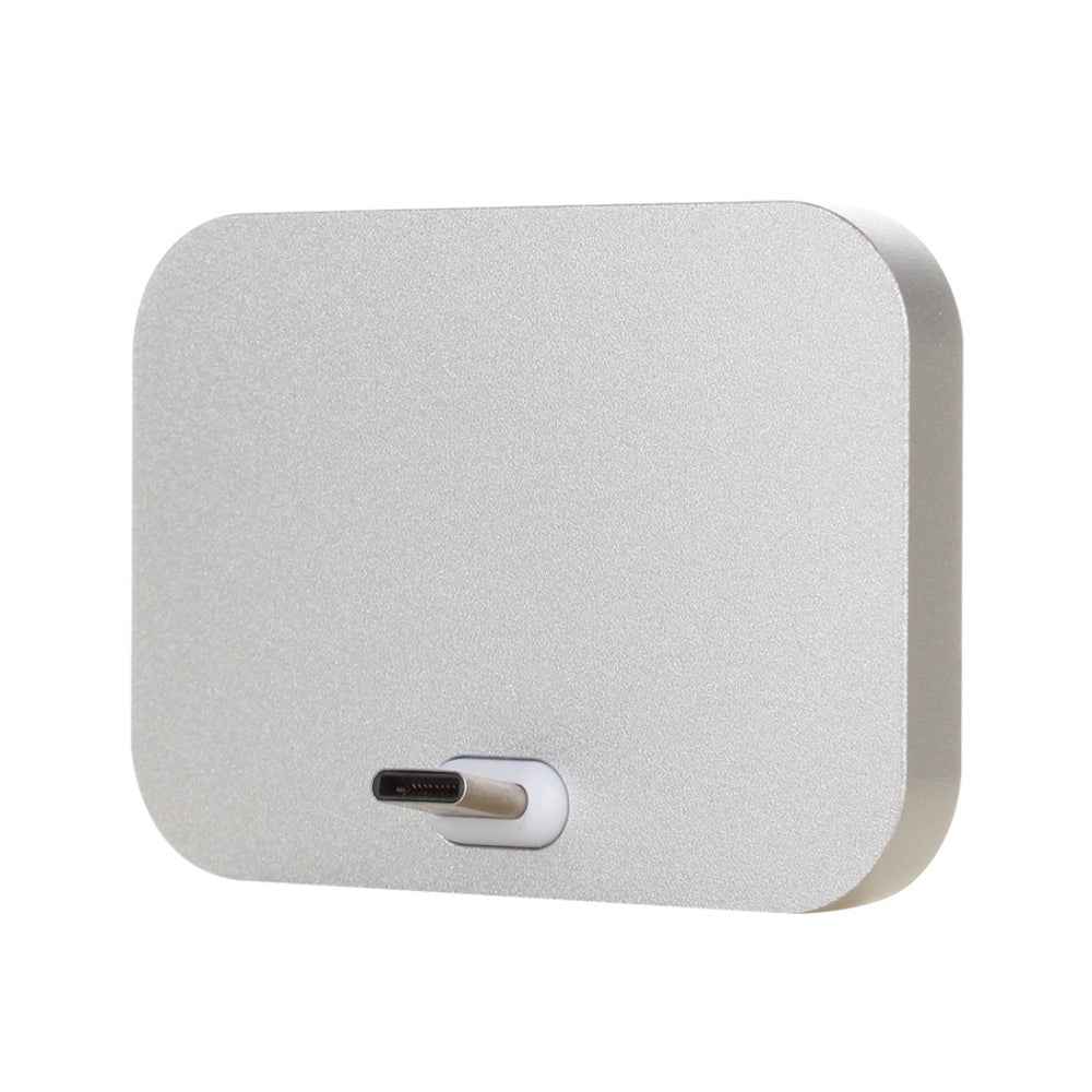 Uniqbuy For USB-C / Type-C Aluminum Alloy Desktop Station Dock Charger(Silver)