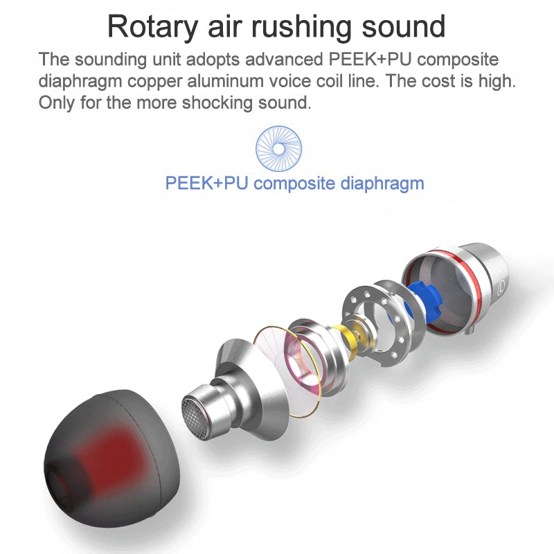 USB-C / Type-C Interface In Ear Wired Mega Bass Earphone with Mic (Black)