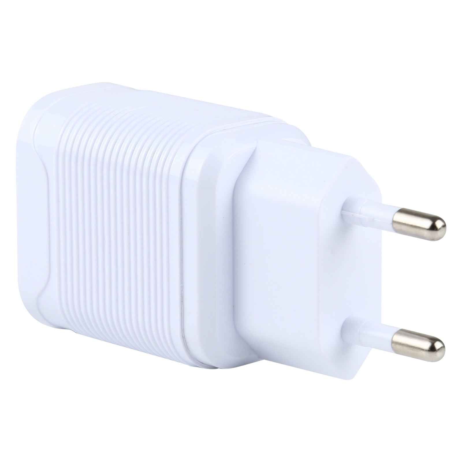 Uniqbuy For LZ-728 2 in 1 18W QC 3.0 USB Interface Travel Charger + USB to USB-C / Type-C Data Cable Set, EU Plug, Cable Length: 1m(White)