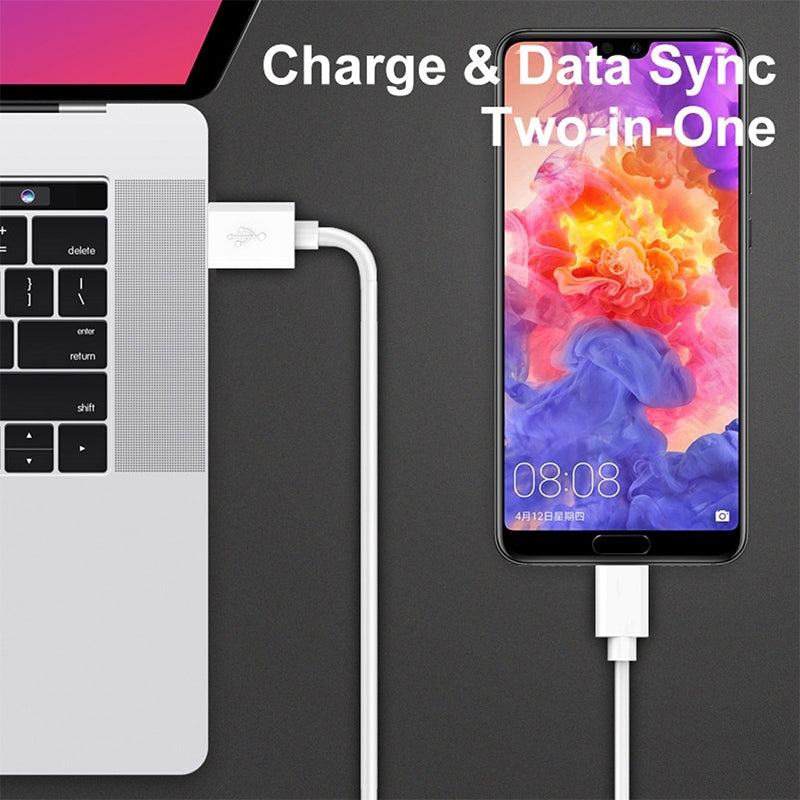 LZ-728 2 in 1 18W QC 3.0 USB Interface Travel Charger + USB to USB-C / Type-C Data Cable Set, EU Plug, Cable Length: 1m(White)