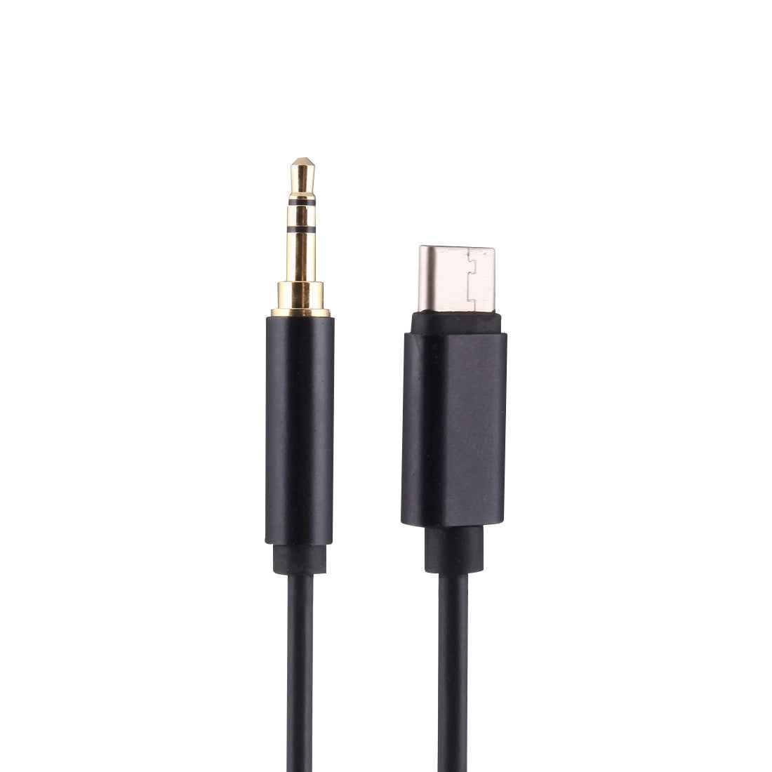 Uniqbuy For 1m USB-C / Type-C to 3.5mm Male Audio Adapter Cable(Black)