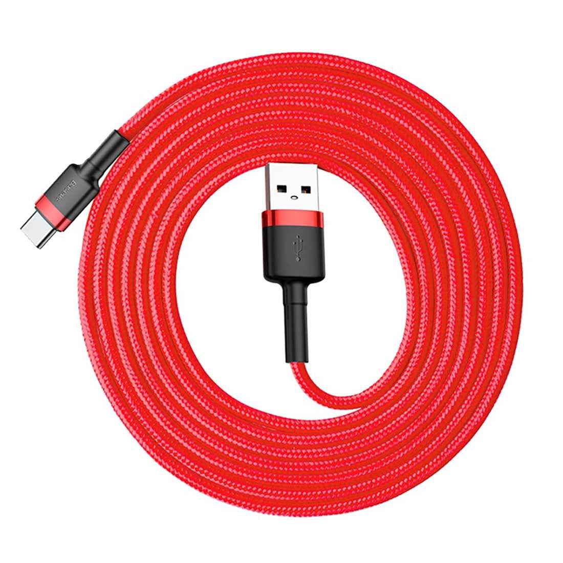 Uniqbuy For Baseus 2m 2A Max USB to USB-C / Type-C Data Sync Charge Cable(Red+Red)