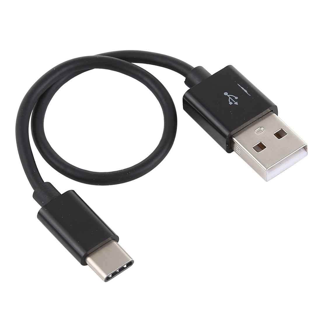 Uniqbuy For USB to USB-C / Type-C Charging & Sync Data Cable, Cable Length: 22cm(Black)