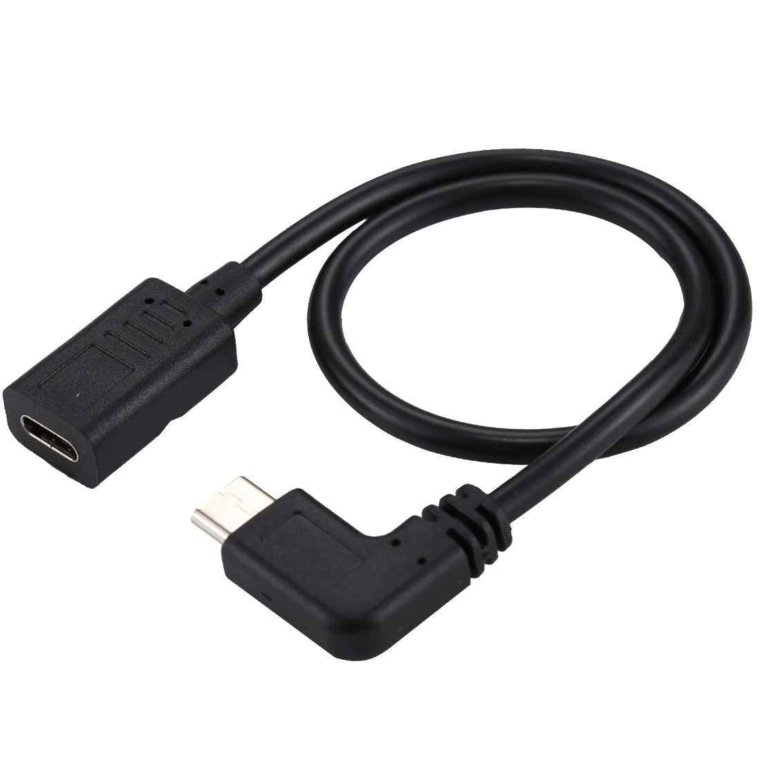 Uniqbuy For USB-C / Type-C Female to USB-C / Type-C Male Elbow Adapter Cable, Total Length: about 30cm