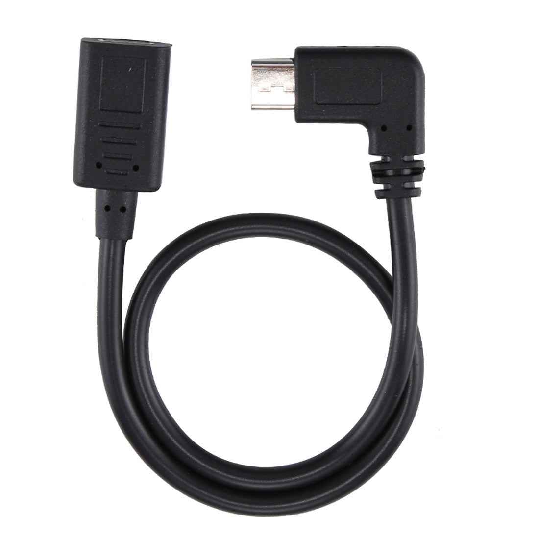 Uniqbuy For USB-C / Type-C Female to USB-C / Type-C Male Elbow Adapter Cable, Total Length: about 30cm
