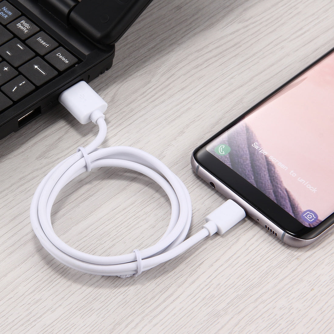 USB 2.0 to USB-C / Type-C Charging Data Cable, Cable Length: 1m(White)