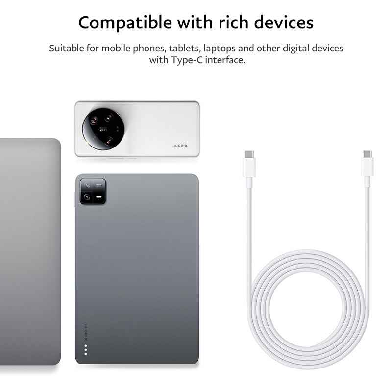 Uniqbuy For Original Xiaomi 6A USB-C / Type-C to USB-C / Type-C Fast Charging Data Cable, Length: 1m