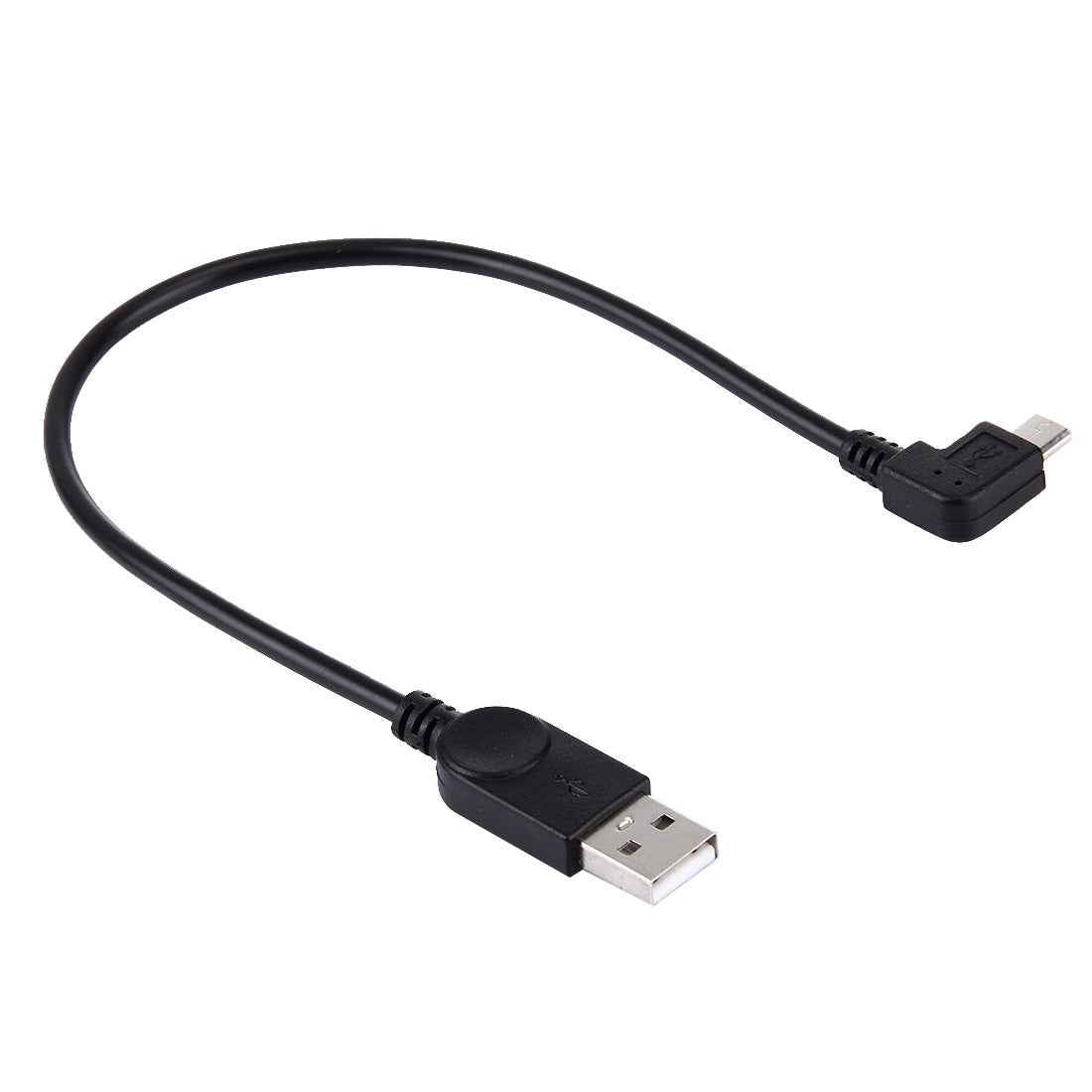 Uniqbuy For 28cm 90 Degree Angle Left Micro USB to USB Data / Charging Cable, For Galaxy, Huawei, Xiaomi, LG, HTC and other Smart Phones