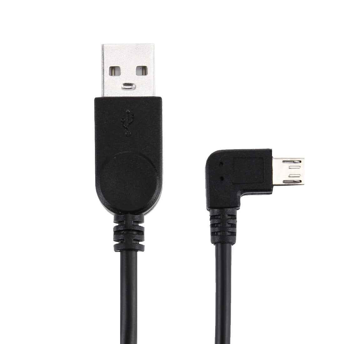 Uniqbuy For 28cm 90 Degree Angle Left Micro USB to USB Data / Charging Cable, For Galaxy, Huawei, Xiaomi, LG, HTC and other Smart Phones