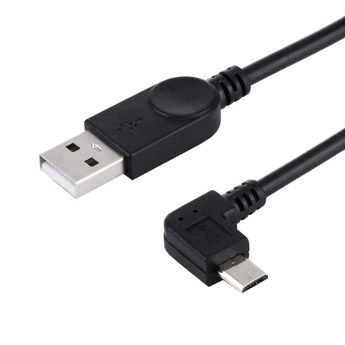 Uniqbuy For 28cm 90 Degree Angle Left Micro USB to USB Data / Charging Cable, For Galaxy, Huawei, Xiaomi, LG, HTC and other Smart Phones