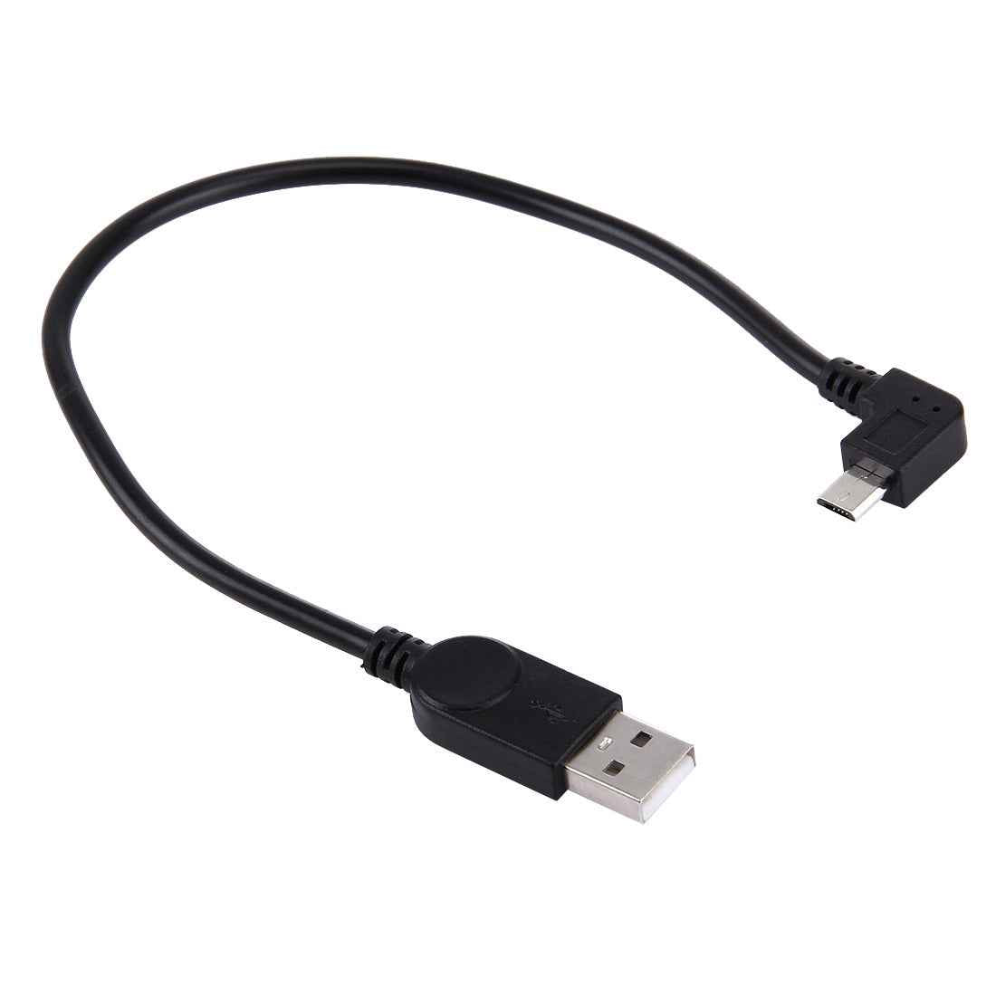 Uniqbuy For 28cm 90 Degree Angle Right Micro USB to USB Data / Charging Cable, For Galaxy, Huawei, Xiaomi, LG, HTC and other Smart Phones