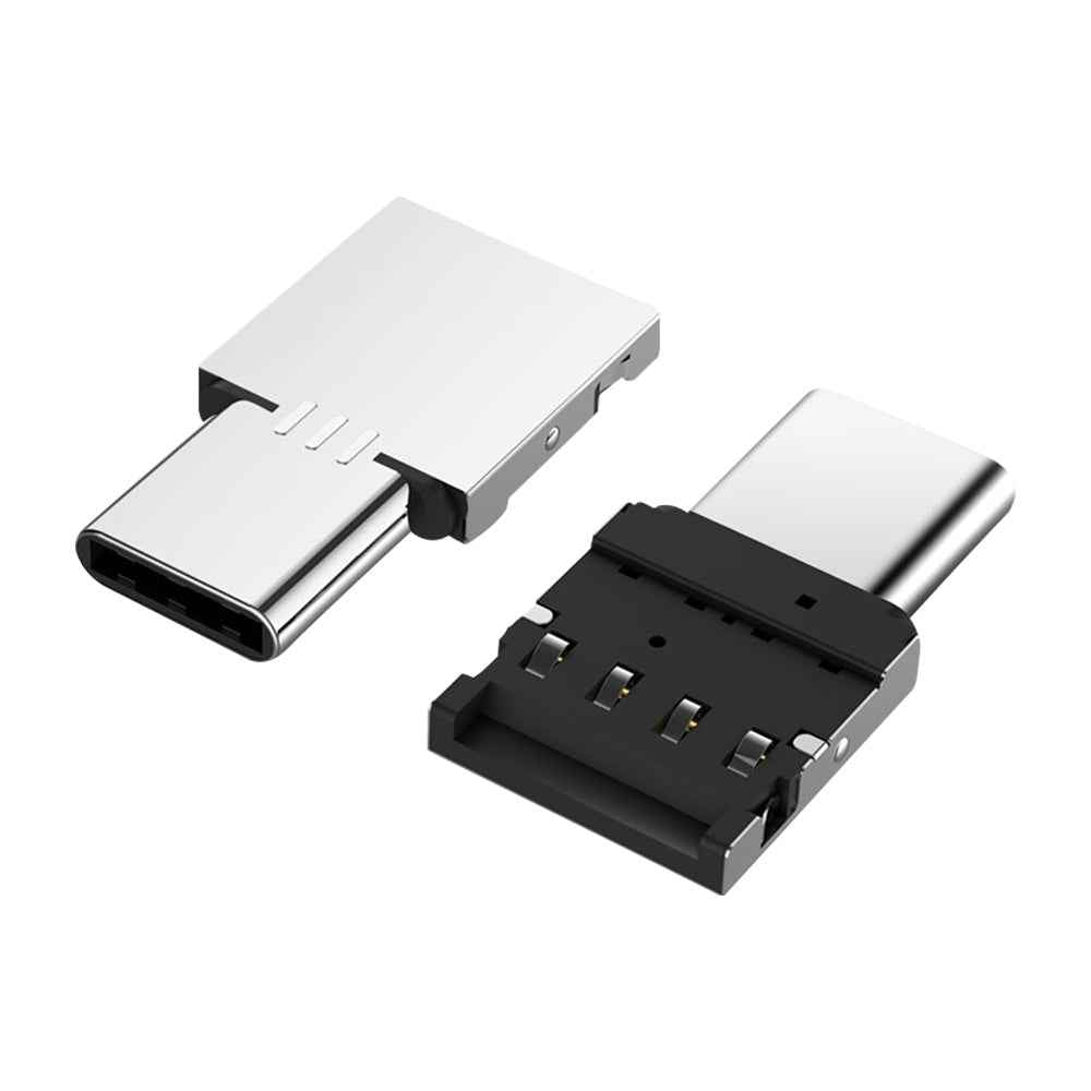 Uniqbuy For Mini Aluminum Alloy USB-C / Type-C Male to USB Female OTG Adapter Connector
