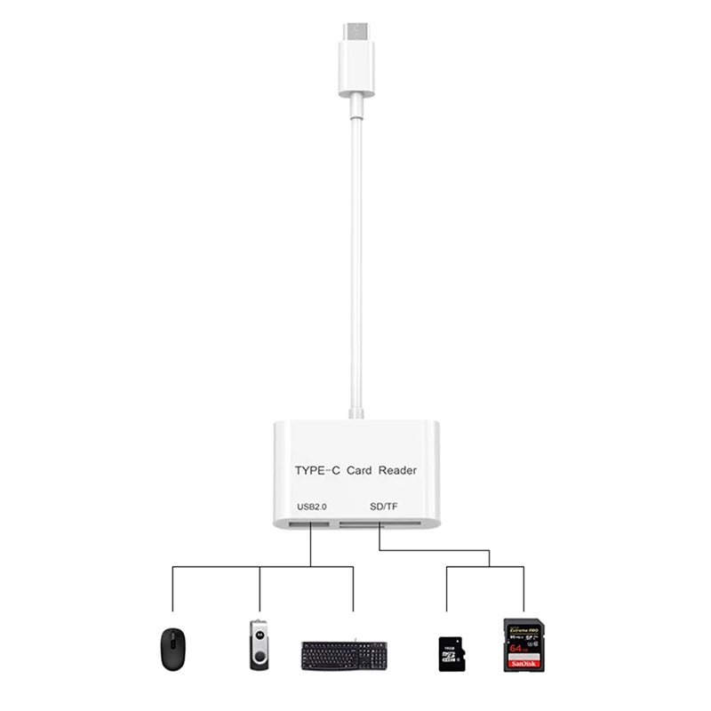 D-158 USB-C to USB SD/Micro SD Card Reader