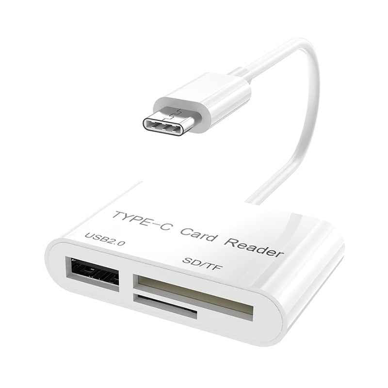 Uniqbuy For D-158 USB-C to USB SD/Micro SD Card Reader