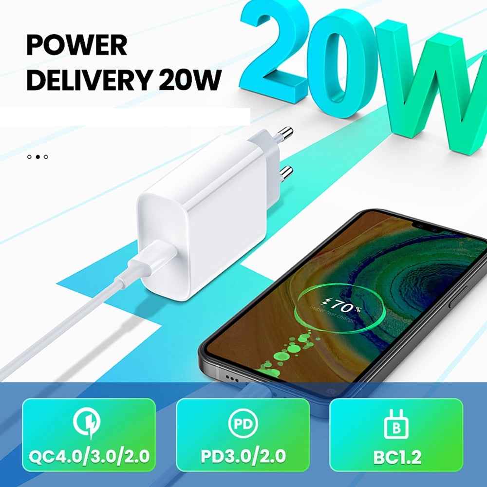 Uniqbuy For PD 20W Single USB-C / Type-C Interface Travel Charger, EU Plug