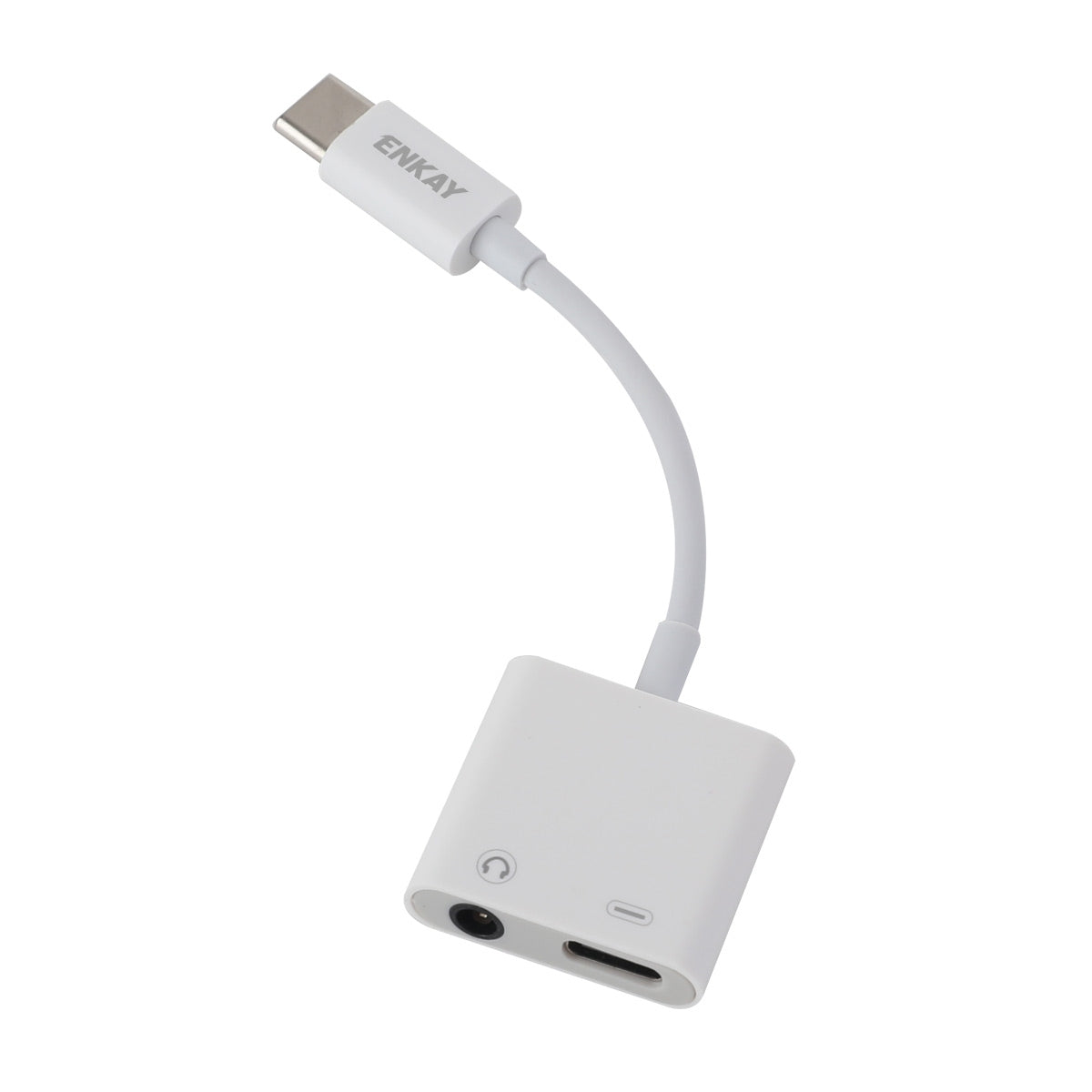 ENK-AT106 USB-C / Type-C to 3.5mm Audio + Type-C Headphone & Charging Adapter Data Cable