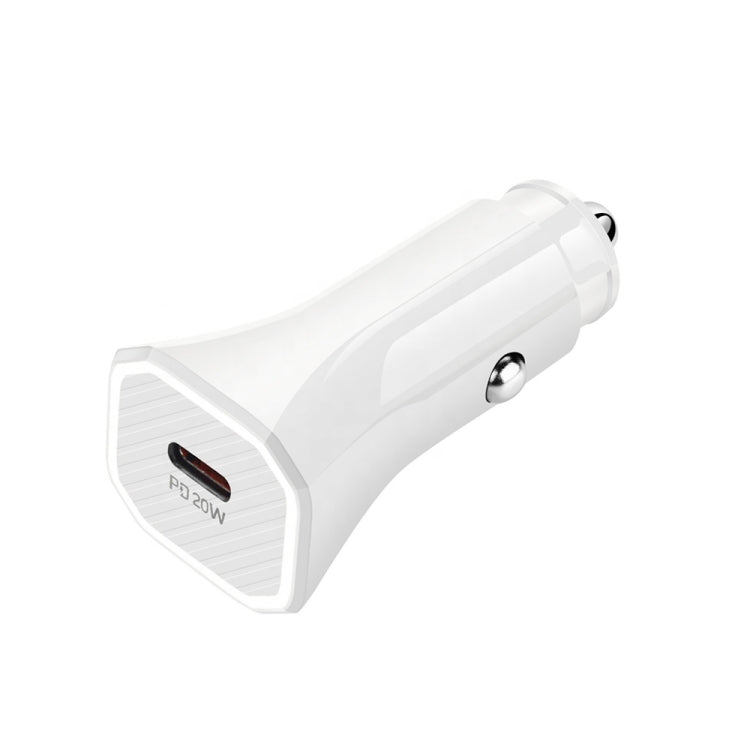 TE-P2 PD 20W Type-C Interface Car Charger(White)