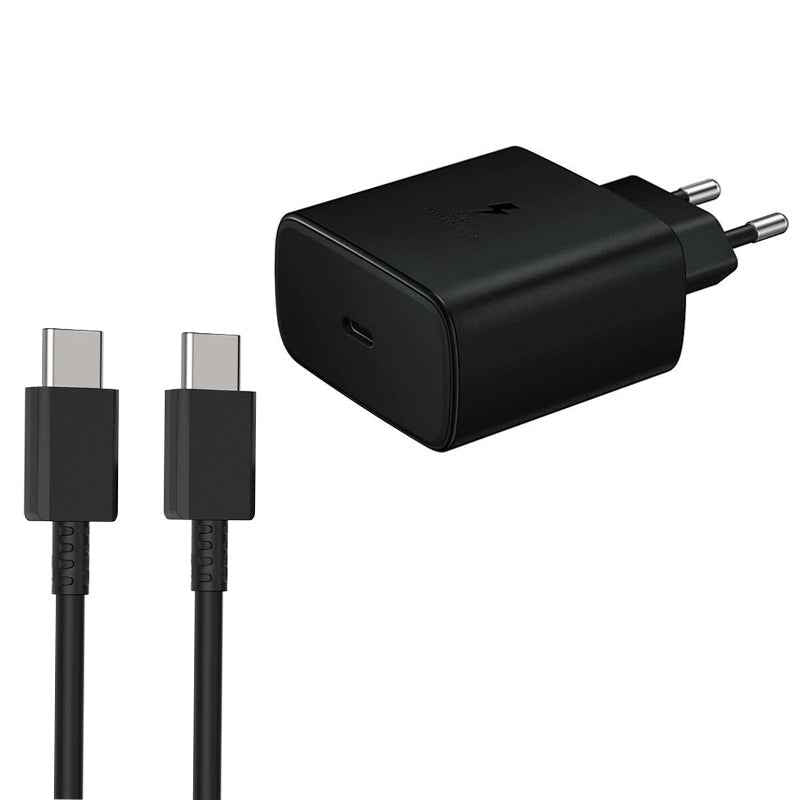 Uniqbuy For M135 45W USB-C / Type-C Port Fast Charger with 5A Type-C to Type-C Cable, EU Plug(Black)