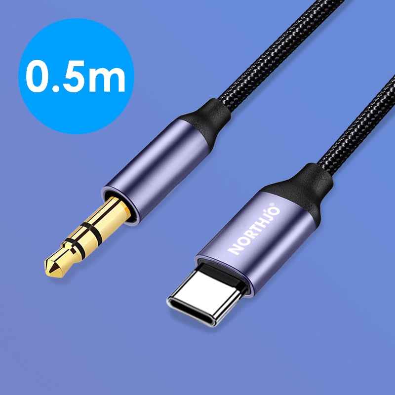 Uniqbuy For NORTHJO UTM03 Type-C to 3.5mm Audio Aux Jack Headphone Cable, Length:0.5m