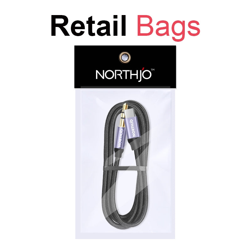 NORTHJO UTM03 Type-C to 3.5mm Audio Aux Jack Headphone Cable, Length:1.5m