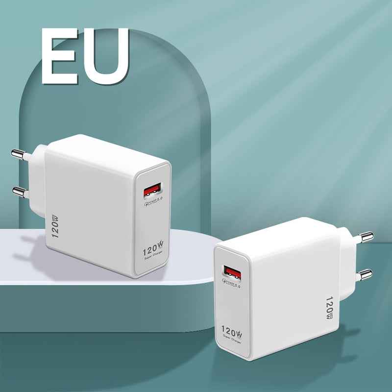 Uniqbuy For 120W USB Super Fast Charging Charger Suitable, Plug Size:EU Plug