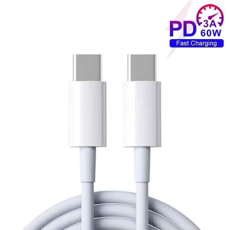 Uniqbuy For XJ-97 60W 3A USB-C / Type-C to Type-C Fast Charging Data Cable, Cable Length:1m
