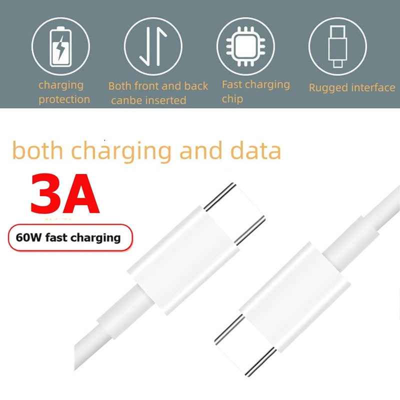 Uniqbuy For XJ-97 60W 3A USB-C / Type-C to Type-C Fast Charging Data Cable, Cable Length:0.5m