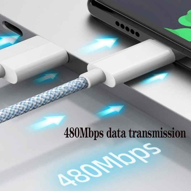 Uniqbuy For XJ-99 2pcs 1m 60W USB-C / Type-C to Type-C Fast Charging Data Cable