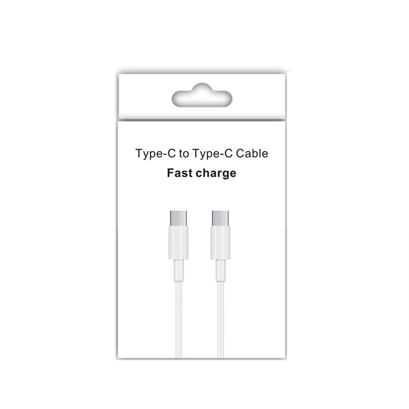 XJ-99 2pcs 1m 60W USB-C / Type-C to Type-C Fast Charging Data Cable