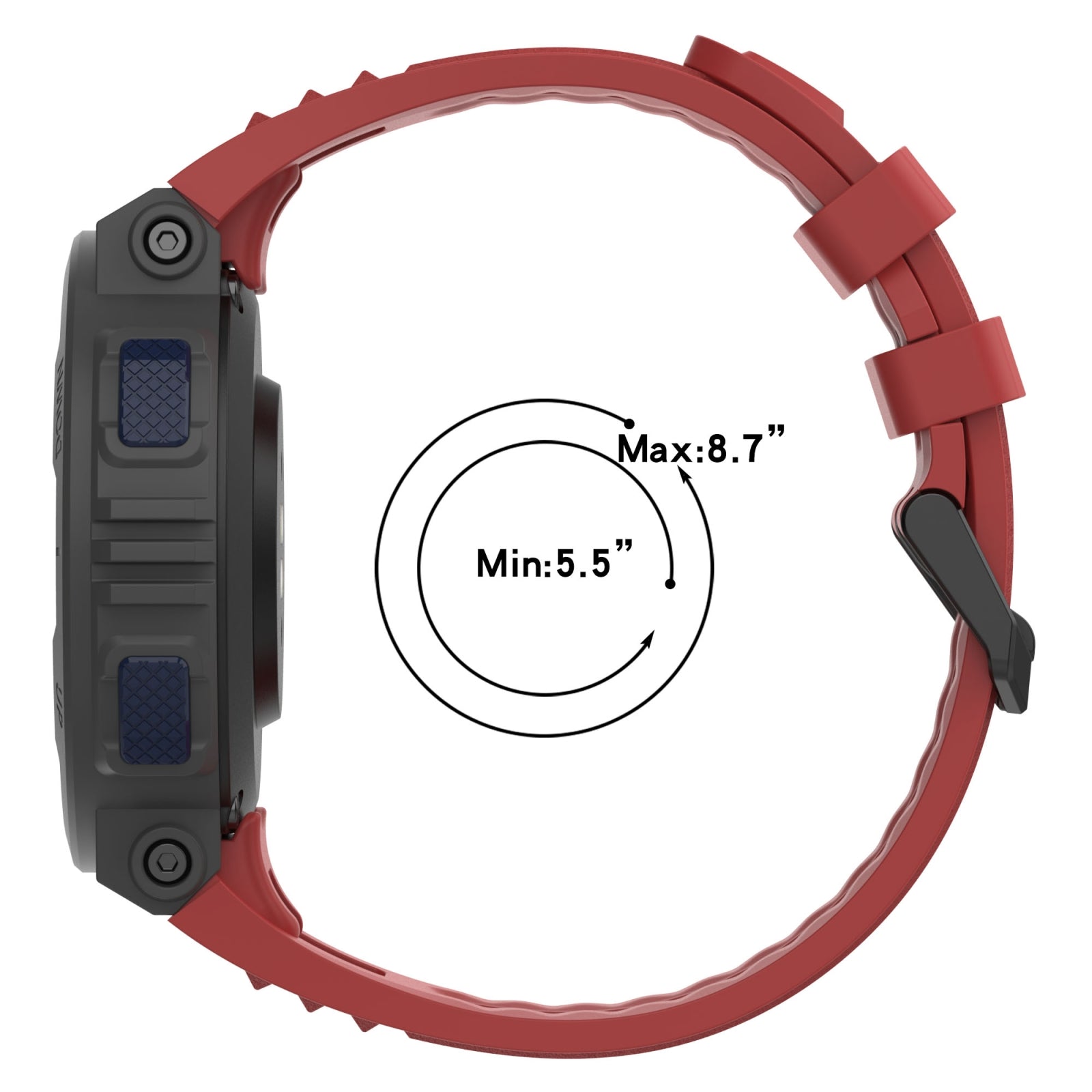 For Amazfit Active Edge A2212 Solid Color Silicone Watch Band(Blue)