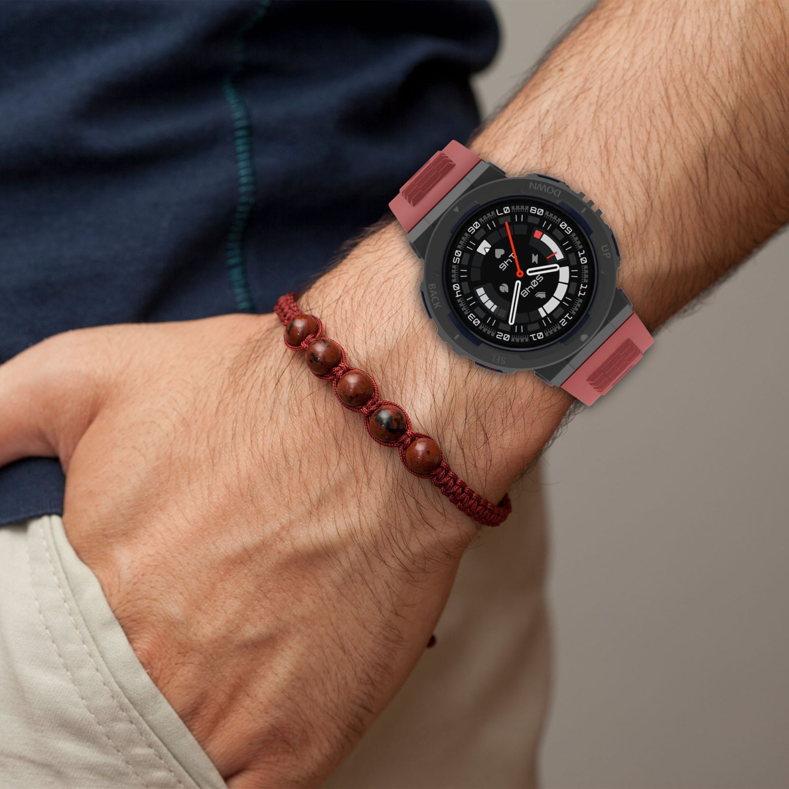 For Amazfit Active Edge A2212 Solid Color Silicone Watch Band(Blue)